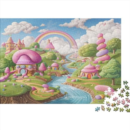 Fantasie-Schloss Puzzle 1000 Teile Erwachsene Home Decor Family Challenging Games Educational Game Geburtstag Entspannung Und Intelligenz 1000pcs (75x50cm) von PFYWZJDDTTBD