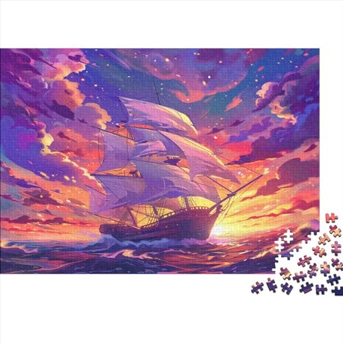 Segelboot 1000 Teile Erwachsene Puzzle Lernspiel Family Challenging Games Geburtstag Home Decor Stress Relief Toy 1000pcs (75x50cm) von PFYWZJDDTTBD