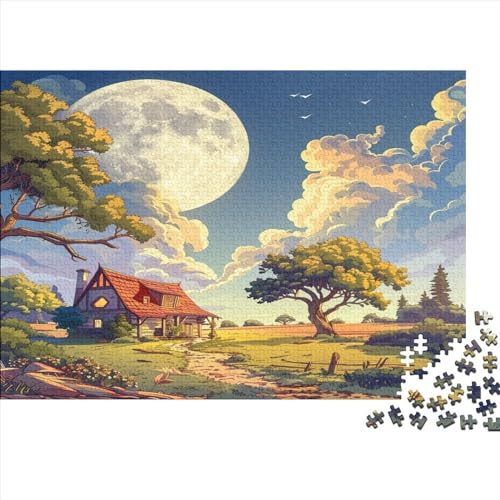Süße Landschaft Erwachsene 1000 Teile Puzzles Lernspiel Home Decor Family Challenging Games Geburtstag Stress Relief Toy 1000pcs (75x50cm) von PFYWZJDDTTBD