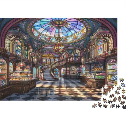 Süßwarenladen Erwachsene Puzzles 1000 Teile Wohnkultur Lernspiel Geburtstag Family Challenging Games Stress Relief Toy 1000pcs (75x50cm) von PFYWZJDDTTBD