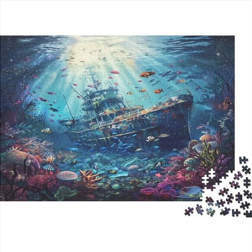 U-Boot-Welt Erwachsene Puzzles 1000 Teile Geburtstag Geschicklichkeitsspiel Für Die Ganze Familie Lernspiel Wohnkultur Stress Relief 1000pcs (75x50cm) von PFYWZJDDTTBD