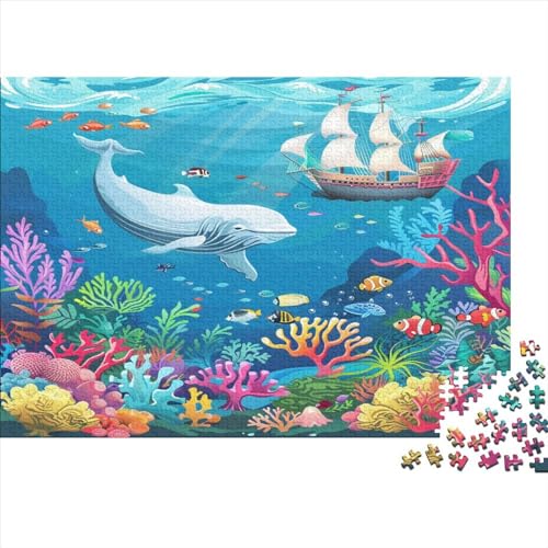 U-Boot-Welt Erwachsene Puzzles 500 Teile Wohnkultur Lernspiel Geburtstag Family Challenging Games Stress Relief Toy 500pcs (52x38cm) von PFYWZJDDTTBD