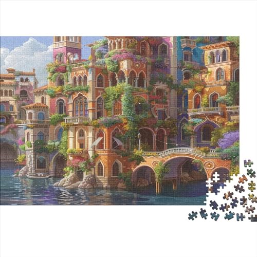 Venedig Wasser Stadt Für Erwachsene Puzzle 1000 Teile Geburtstag Family Challenging Games Educational Game Wohnkultur Stress Relief 1000pcs (75x50cm) von PFYWZJDDTTBD
