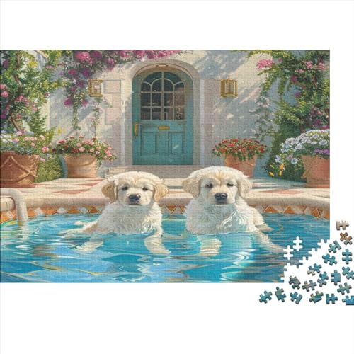 Welpen Puzzles Für Erwachsene 300 Teile Wohnkultur Lernspiel Family Challenging Games Geburtstag Stress Relief Toy 300pcs (40x28cm) von PFYWZJDDTTBD