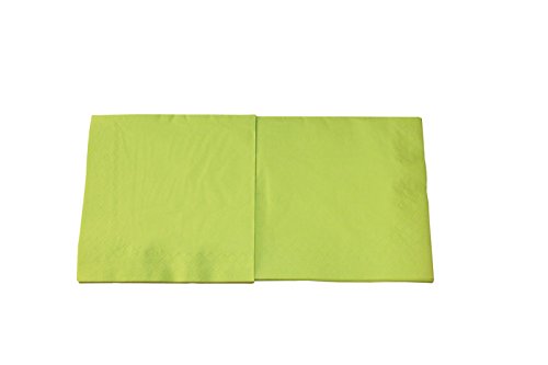 Zelltuch-Servietten 3-lagig 33 x 33 cm - 1/4 Falz (250 Stück / 1 Pack, Limone) von PGV