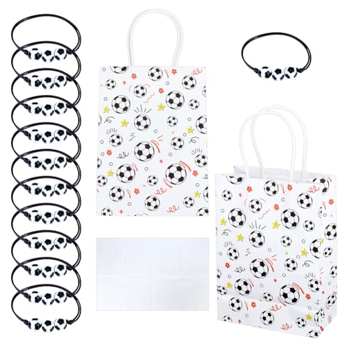 PH PandaHall 16 Stück Fußball Partygeschenkebeutel, Fußballgeschenkebeutel mit 16 Acrylperlenarmbändern 20 Geschenkverpackungspapier für Mannschaftssport Geburtstag Spiel Partybedarf, 15x18x30cm PH PandaHall 16 Stück Fußball Partygeschenkebeutel, Fußballgeschenkebeutel mit 16 Acrylperlenarmbändern 20 Geschenkverpackungspapier für Mannschaftssport Geburtstag Spiel Partybedarf, 15x18x30cm von PH PandaHall