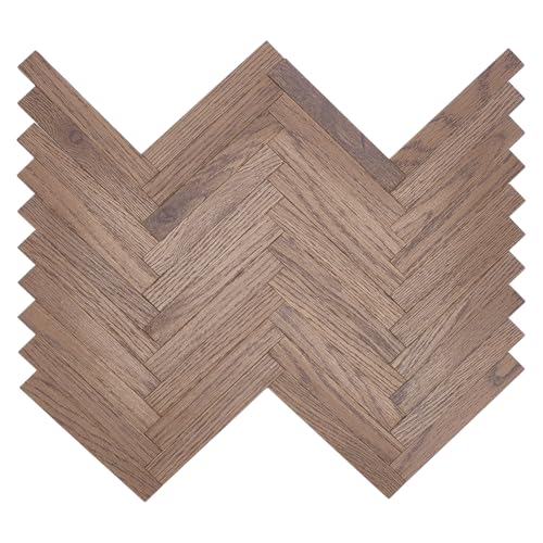 PH PandaHall 40 Stück Holz Puppenhaus Bodenbelag Mini DIY Puppenhaus Bodenbretter Selbstklebend Miniatur Puppenhaus Bodenplatte Für DIY Puppenhaus Wandboden Dekoration Hellbraune Farbe 1.5x10cm von PH PandaHall