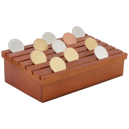 PH PandaHall 6 Slots Münzen Organizer Halter Rack für Schreibtisch Kiefer Holzmünzen Aufbewahrungsbox Sammlermünzen-Vitrine Holzregal Münzständer Holz hält für Sammler, 15.6x26cm PH PandaHall 6 Slots Münzen Organizer Halter Rack für Schreibtisch Kiefer Holzmünzen Aufbewahrungsbox Sammlermünzen-Vitrine Holzregal Münzständer Holz hält für Sammler, 15.6x26cm von PH PandaHall