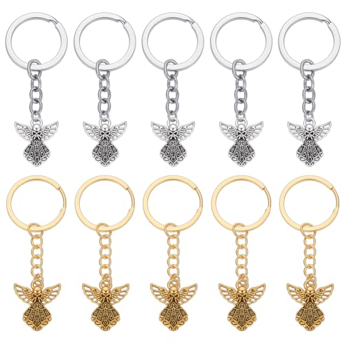 PH PandaHall Engelsflügel-Schlüsselanhänger in 2 Farben, 2,5 cm, Taschenengel-Anhänger, Glücksbringer, christliches Geschenk, Partygeschenk, Andenken, Geldbörse, Tasche, Handyanhänger PH PandaHall Engelsflügel-Schlüsselanhänger in 2 Farben, 2,5 cm, Taschenengel-Anhänger, Glücksbringer, christliches Geschenk, Partygeschenk, Andenken, Geldbörse, Tasche, Handyanhänger von PH PandaHall