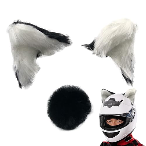PHASZ Katzenohr-Kopfbedeckung, selbstklebend, Kitty-Ohr-Kopfbedeckung, Zubehör, für Fahrrad, Motorrad, glatte Oberflächen, Kopfbedeckung, Katzenohren-Abdeckungen für Kinder und Erwachsene von PHASZ