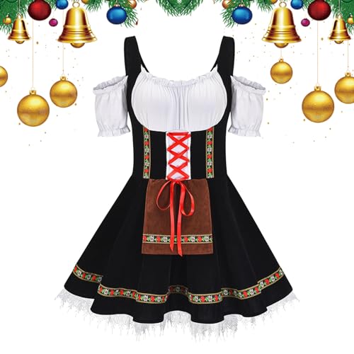 PHASZ Oktoberfest Kleid für Frauen | Deutsches Bierfest Kleid | Dress Up Kostüm für Rollenspiel Mottoparty Traditionelle Hochzeit Karneval Halloween Cosplay Partys von PHASZ