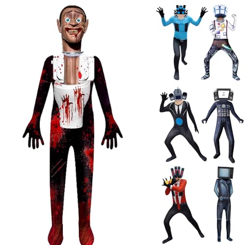 Skibidi Toilet Costume, Toilet Man Cosplay Clothing Tights, TV Man Costume, Speaker Man, Camera Onesie, Double Headed Monitor Man, Anime Cosplay Bodysuit, for Carnival Party Skibidi Toilet Costume, Toilet Man Cosplay Clothing Tights, TV Man Costume, Speaker Man, Camera Onesie, Double Headed Monitor Man, Anime Cosplay Bodysuit, for Carnival Party von PHASZ