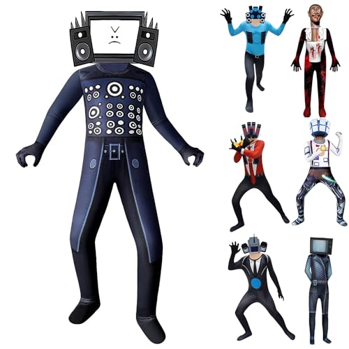 Skybidy Toilet Costume, Halloween Kostum, TVMan Camcorder Kostüme, Cameraman und Fernsehen Kostüme für Jungen, Cosplay Jumpsuit Halloween Party Verkleidung, für Partyzubehör Skybidy Toilet Costume, Halloween Kostum, TVMan Camcorder Kostüme, Cameraman und Fernsehen Kostüme für Jungen, Cosplay Jumpsuit Halloween Party Verkleidung, für Partyzubehör von PHASZ