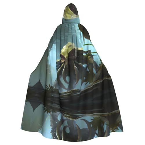 Alien Advent Gemusterter Kapuzenponcho Unisex Kapuzenponcho für Cosplay Halloween Kostüm Party von PHAYAH