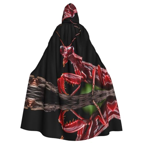 Blade Red Betende Mantis Gemusterter Kapuzenponcho Unisex Kapuzenponcho für Cosplay Halloween Kostüm Party von PHAYAH