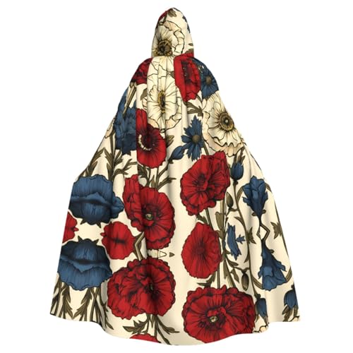 Bright Gerbera Gemusterter Kapuzenponcho Unisex Kapuzenponcho für Cosplay Halloween Kostümparty Bright Gerbera Gemusterter Kapuzenponcho Unisex Kapuzenponcho für Cosplay Halloween Kostümparty von PHAYAH