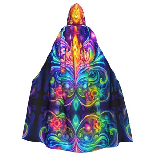 Buntes Schmetterlingsmuster, Kapuzenponcho für Cosplay, Halloween, Kostümparty Buntes Schmetterlingsmuster, Kapuzenponcho für Cosplay, Halloween, Kostümparty von PHAYAH