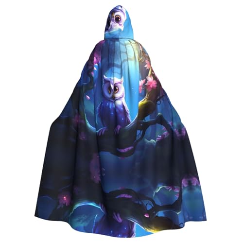 Cartoon Cute Owl Patterned Hooded Poncho, Unisex Hooded Poncho For Cosplay Halloween Costume Party Cartoon Cute Owl Patterned Hooded Poncho, Unisex Hooded Poncho For Cosplay Halloween Costume Party von PHAYAH