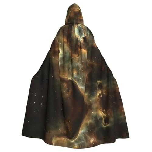 Cosmic Nebula Gemusterter Kapuzenponcho Unisex Kapuzenponcho für Cosplay Halloween Kostümparty von PHAYAH