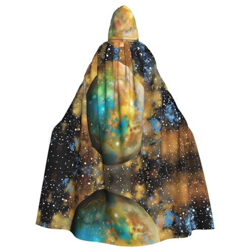 Cosmic Planet Gemusterter Kapuzenponcho Unisex Kapuzenponcho für Cosplay Halloween Kostümparty Cosmic Planet Gemusterter Kapuzenponcho Unisex Kapuzenponcho für Cosplay Halloween Kostümparty von PHAYAH