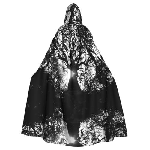 Dappled Light Patterned Hooded Poncho, Unisex Hooded Poncho For Cosplay Halloween Costume Party von PHAYAH