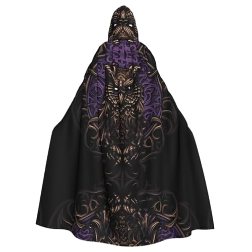 Dark Lords Gemusterter Kapuzenponcho Unisex Kapuzenponcho für Cosplay Halloween Kostümparty von PHAYAH