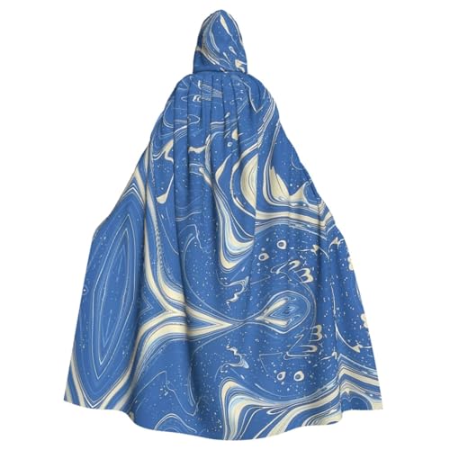 Gebogenes Wellenmuster gemusterter Kapuzenponcho Unisex Kapuzenponcho für Cosplay Halloween Kostümparty Gebogenes Wellenmuster gemusterter Kapuzenponcho Unisex Kapuzenponcho für Cosplay Halloween Kostümparty von PHAYAH
