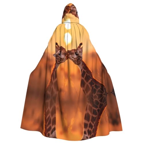 Giraffes In Love Gemusterter Kapuzenponcho Unisex Kapuzenponcho für Cosplay Halloween Kostümparty Giraffes In Love Gemusterter Kapuzenponcho Unisex Kapuzenponcho für Cosplay Halloween Kostümparty von PHAYAH