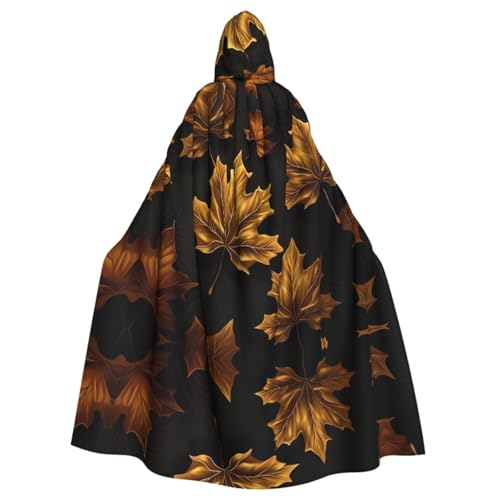 Goldener Ahornblatt-Poncho mit Kapuze, Unisex, Kapuzenponcho für Cosplay, Halloween, Kostümparty Goldener Ahornblatt-Poncho mit Kapuze, Unisex, Kapuzenponcho für Cosplay, Halloween, Kostümparty von PHAYAH