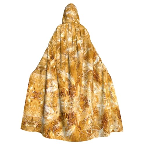 Goldener Weizen-Mango-Poncho mit Kapuze, Unisex, für Cosplay, Halloween, Kostümparty von PHAYAH