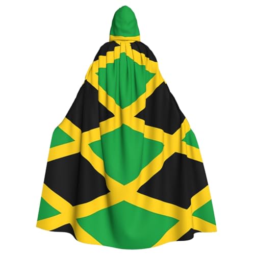 Jamaika-Flagge, gemusterter Kapuzenponcho, Unisex, Kapuzenponcho für Cosplay, Halloween, Kostümparty Jamaika-Flagge, gemusterter Kapuzenponcho, Unisex, Kapuzenponcho für Cosplay, Halloween, Kostümparty von PHAYAH