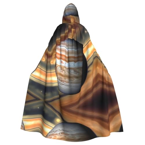 Jupiter Landschaft gemusterter Kapuzenponcho Unisex Kapuzenponcho für Cosplay Halloween Kostümparty von PHAYAH