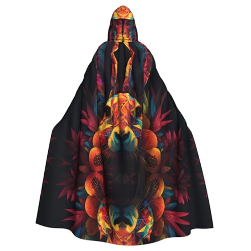 Kapuzenponcho mit Hasenmuster, Unisex, für Cosplay, Halloween, Kostümparty von PHAYAH