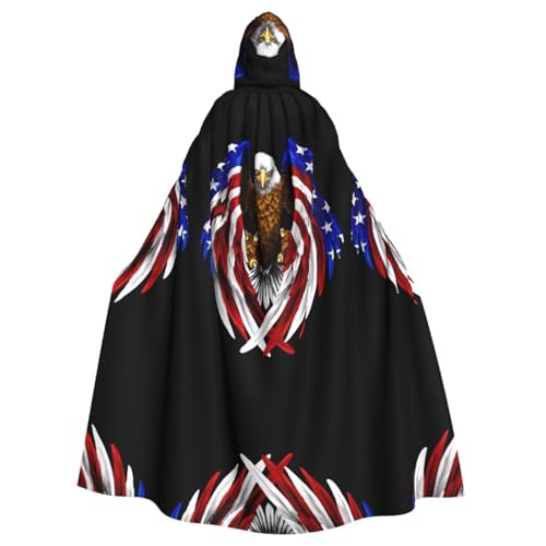 Kapuzenponcho mit USA-Flagge, Patriotischer Adler, Unisex, Kapuzenponcho für Cosplay, Halloween, Kostümparty Kapuzenponcho mit USA-Flagge, Patriotischer Adler, Unisex, Kapuzenponcho für Cosplay, Halloween, Kostümparty von PHAYAH