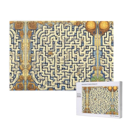 Labyrinth Schatzkarte Puzzles 1000 Teile für Puzzle Holzpuzzle für Familie Freund Home Decor Wandkunst 29,5 x 50 cm Labyrinth Schatzkarte Puzzles 1000 Teile für Puzzle Holzpuzzle für Familie Freund Home Decor Wandkunst 29,5 x 50 cm von PHAYAH