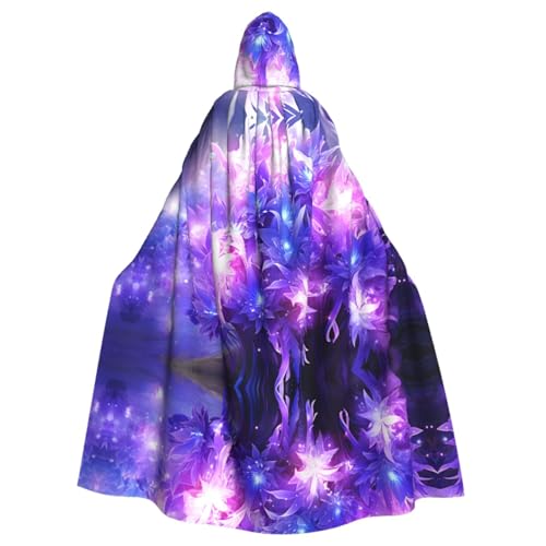 Leuchtender Blumenflor gemusterter Kapuzenponcho Unisex Kapuzenponcho für Cosplay, Halloween, Kostümparty Leuchtender Blumenflor gemusterter Kapuzenponcho Unisex Kapuzenponcho für Cosplay, Halloween, Kostümparty von PHAYAH