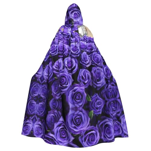 Lila Rose langer Kapuzenumhang Polyester Umhang Hexe Halloween Kostüme für Cosplay Kostüm Damen Herren von PHAYAH