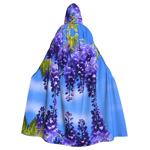 Lila Taglilie gemusterter Kapuzenponcho Unisex Kapuzenponcho für Cosplay Halloween Kostümparty Lila Taglilie gemusterter Kapuzenponcho Unisex Kapuzenponcho für Cosplay Halloween Kostümparty von PHAYAH