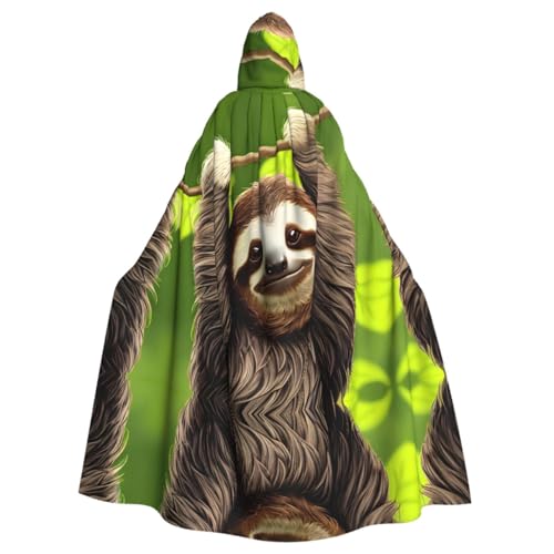 Niedlicher Faultier-Poncho mit Kapuze, Unisex, Kapuzenponcho für Cosplay, Halloween, Kostümparty von PHAYAH