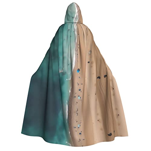 PHAYAH Aerial View Of The Beach Halloween Adult Hooded Cape Hooded Robe Women'S Mens Halloween Dress Up Party Cosplay Costumes von PHAYAH
