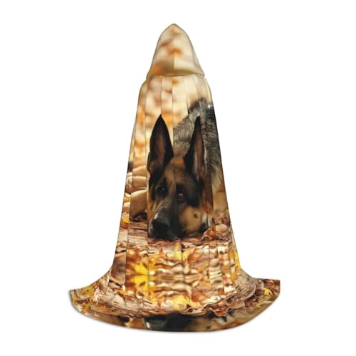 PHAYAH Bademantel mit Kapuze für Damen, Herren, Motiv: Deutscher Schäferhund, Halloween-Kostüm, für Halloween, Cosplay, Größe S PHAYAH Bademantel mit Kapuze für Damen, Herren, Motiv: Deutscher Schäferhund, Halloween-Kostüm, für Halloween, Cosplay, Größe S von PHAYAH