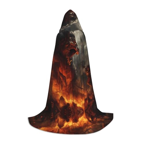 PHAYAH Battle Monster Muster Halloween Hexe Hexerei Kapuzenmantel Umhang Weihnachten Hoodie Cosplay Maskerade Party Kleid Geschenk Kostüm L von PHAYAH