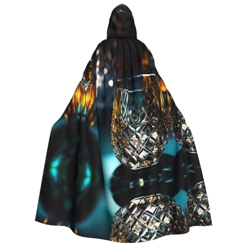 PHAYAH Brille Halloween Erwachsene Kapuzenumhang Kapuzenmantel Damen Herren Halloween Dress Up Party Cosplay Kostüme von PHAYAH