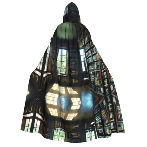 PHAYAH Bücherregalreihen Halloween Erwachsene Kapuzenumhang Kapuzenmantel Damen Herren Halloween Dress Up Party Cosplay Kostüme von PHAYAH