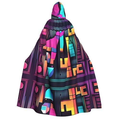 PHAYAH Bunte Farben, Halloween-Umhang mit Kapuze für Erwachsene, Damen, Herren, Halloween, Verkleidung, Party, Cosplay-Kostüme PHAYAH Bunte Farben, Halloween-Umhang mit Kapuze für Erwachsene, Damen, Herren, Halloween, Verkleidung, Party, Cosplay-Kostüme von PHAYAH