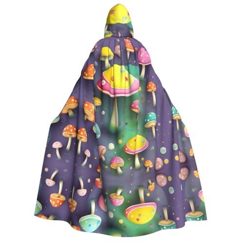 PHAYAH Bunter Traumpilz Halloween Erwachsene Kapuzenumhang Kapuzenmantel Damen Herren Halloween Dress Up Party Cosplay Kostüme von PHAYAH