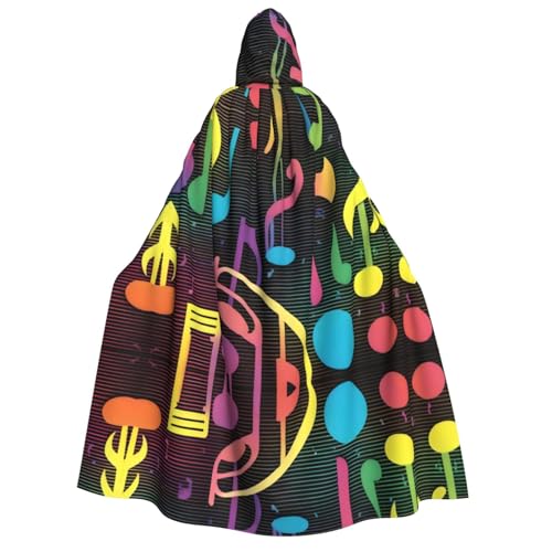 PHAYAH Buntes Musicn Otat Halloween-Kostüm mit Kapuze für Erwachsene, für Damen, Herren, Halloween, Party, Cosplay PHAYAH Buntes Musicn Otat Halloween-Kostüm mit Kapuze für Erwachsene, für Damen, Herren, Halloween, Party, Cosplay von PHAYAH