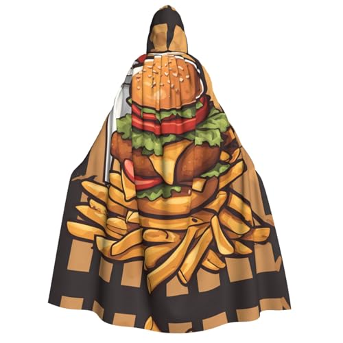 PHAYAH Cartoon-Burger-Kostüm, übergroß, für Halloween, Erwachsene, Kapuzenmantel, Damen, Herren, Halloween, Verkleidung, Party, Cosplay-Kostüme von PHAYAH