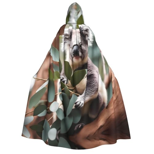 PHAYAH Cartoon Koala Halloween Erwachsene Kapuzenumhang Kapuzenmantel Damen Herren Halloween Dress Up Party Cosplay Kostüme von PHAYAH