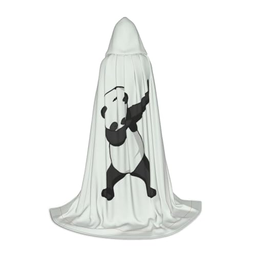 PHAYAH Cooles Panda-Muster Halloween Erwachsene Kapuzenmantel Umhang Damen Herren Halloween Dress Up Party Cosplay Kostüme M von PHAYAH